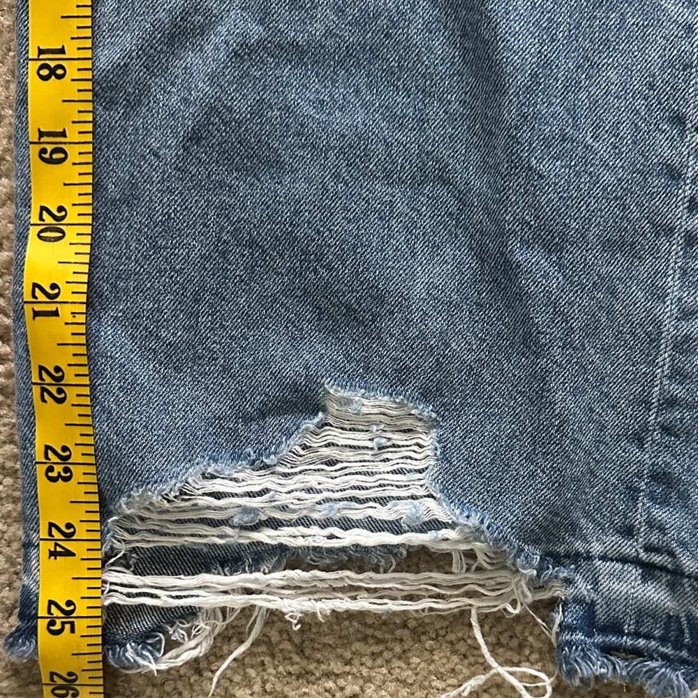 DL1961 Anthropologie Hepburn Ultra High-Rise Distressed Wide Leg Jeans Size 28 - Picture 12 of 16